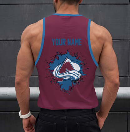 LIMITED EDITION - NEW CUSTOMIZED NHL05 CAL COLORADO AVALANCHE UNISEX TANK TOP