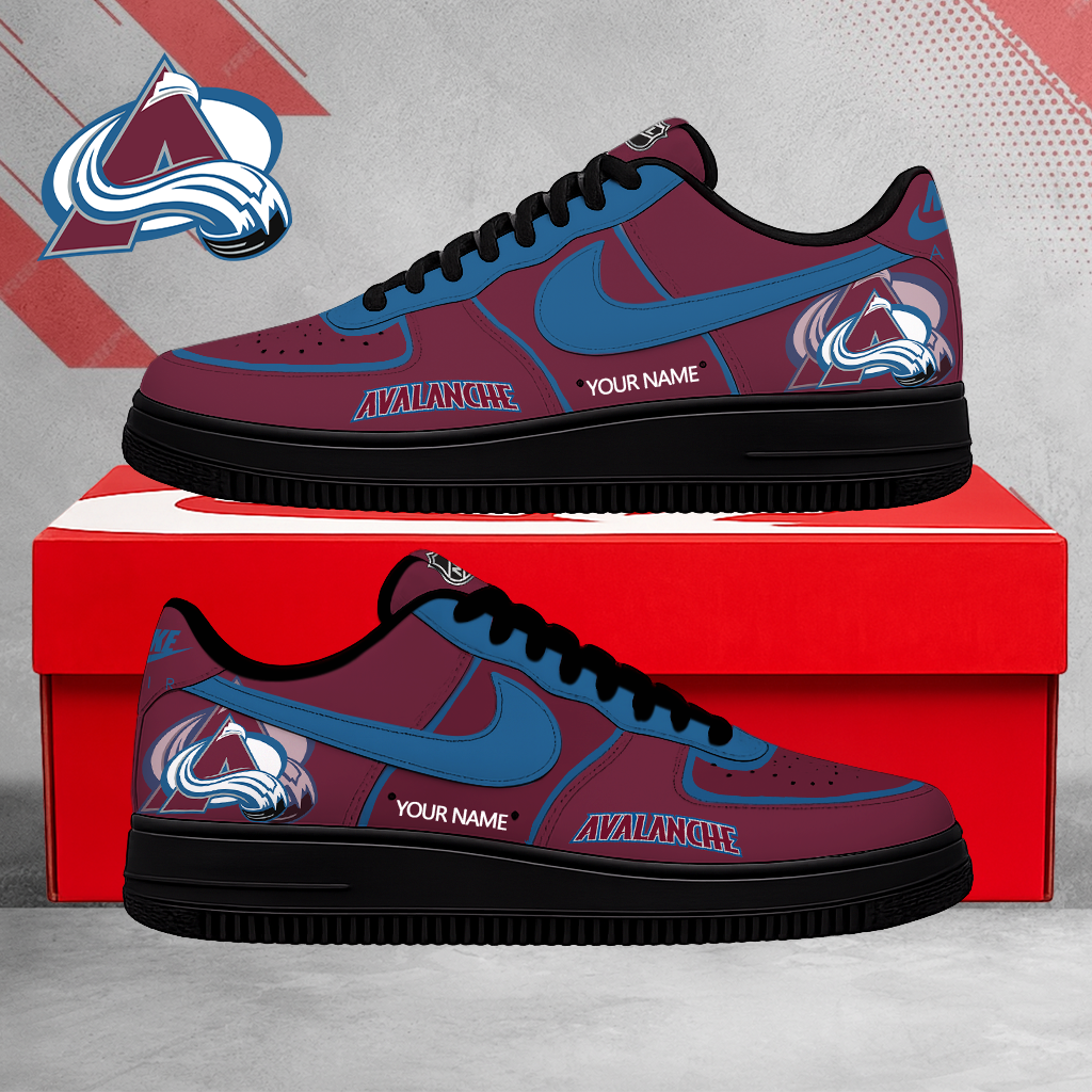 LIMITED EDITION - NEW CUSTOMIZED NHL05 CAL COLORADO AVALANCHE AF1 SHOES