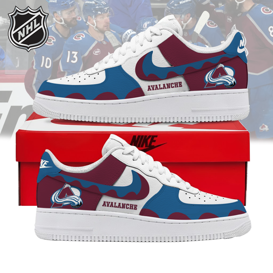 VIRAL EDITION - NEW CUSTOMIZED NHL05 CAL COLORADO AVALANCHE AF1 SHOES