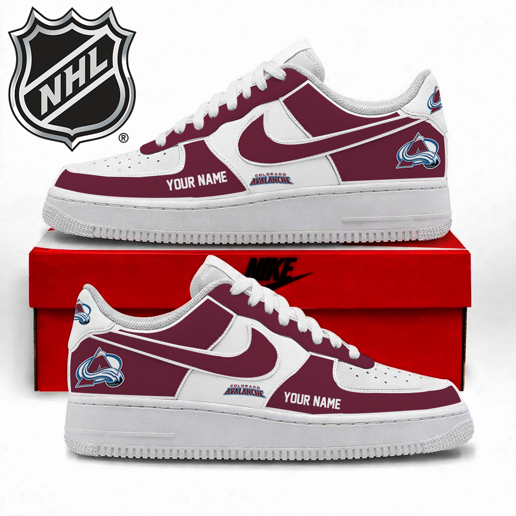 LIMITED EDITION - NEW CUSTOMIZED NHL05 CAL COLORADO AVALANCHE AF1 SHOES