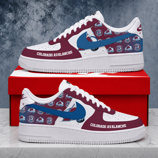 LIMITED EDITION - NEW CUSTOMIZED NHL05 CAL COLORADO AVALANCHE AF1 SHOES