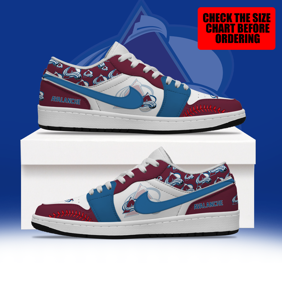 [SUPER SALE] NEW CUSTOMIZED NHL05 CAL COLORADO AVALANCHE AIR JORDAN LOW SHOES