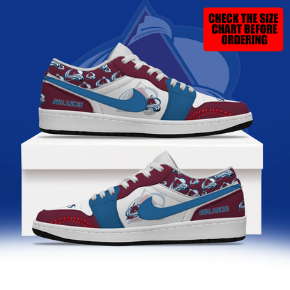 [SUPER SALE] NEW CUSTOMIZED NHL05 CAL COLORADO AVALANCHE AIR JORDAN LOW SHOES