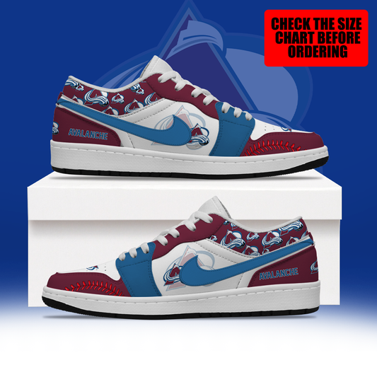 [SUPER SALE] NEW CUSTOMIZED NHL05 CAL COLORADO AVALANCHE AIR JORDAN LOW SHOES