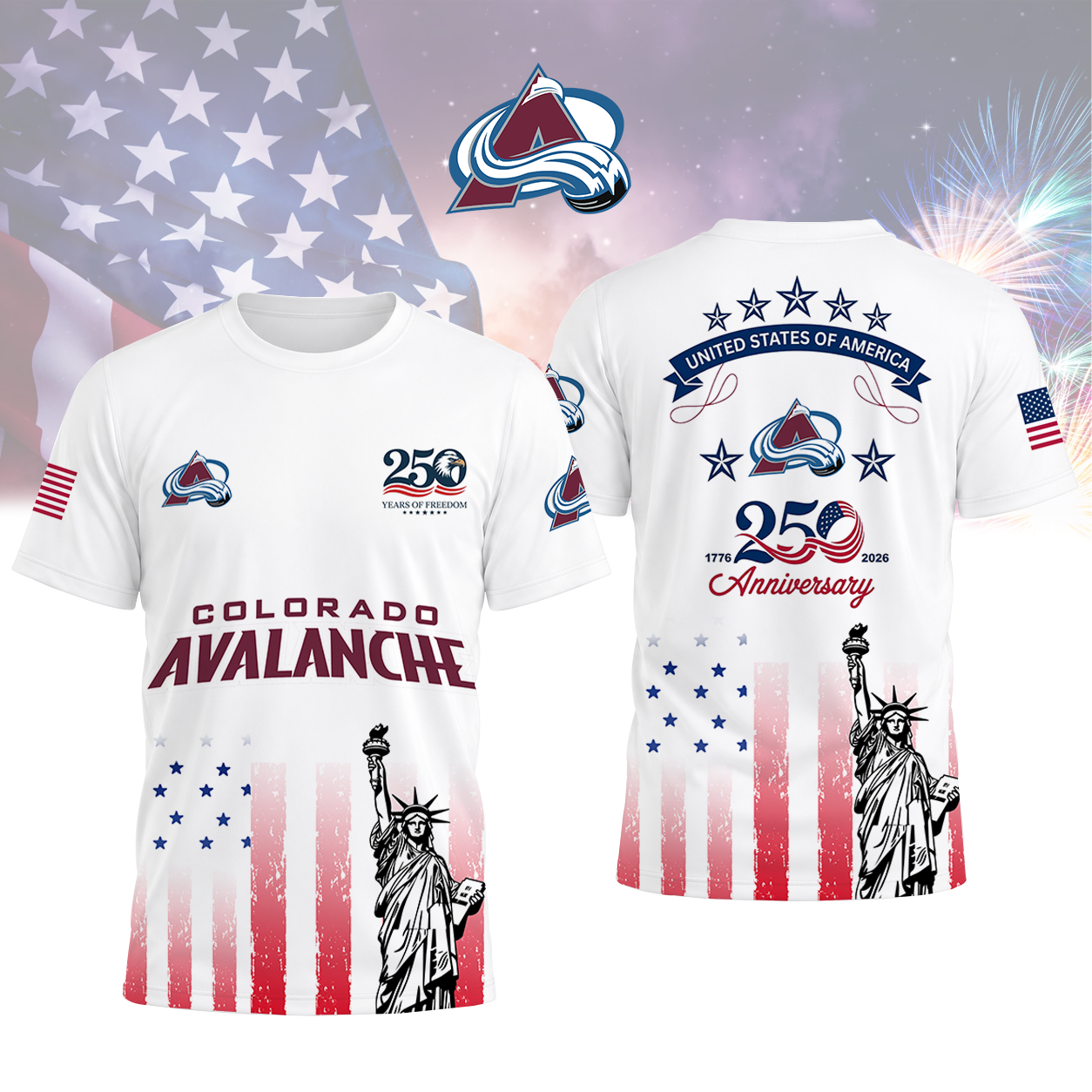 LIMITED EDITION - NEW CUSTOMIZED NHL05 CAL COLORADO AVALANCHE T-SHIRT, POLO SHIRT, ZIP POLO SHIRT, SWEATSHIRT, HOODIE & ZIP HOODIE