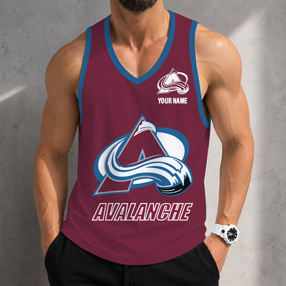 LIMITED EDITION - NEW CUSTOMIZED NHL05 CAL COLORADO AVALANCHE MEN'S TANK TOP