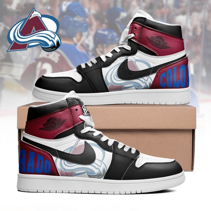 LIMITED EDITION - NEW CUSTOMIZED NHL05 CL AVALANCHE AIR JORDAN SNEAKERS