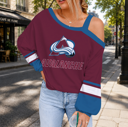 EXCLUSIVE EDITION - NEW CUSTOMIZED NHL05 CAL COLORADO AVALANCHE DROP SHOULDER SWEATSHIRT