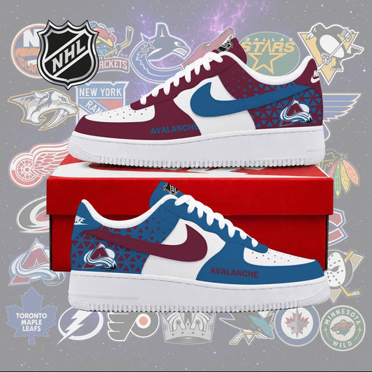 LIMITED EDITION - NEW CUSTOMIZED NHL05 CAL COLORADO AVALANCHE AF1 SHOES