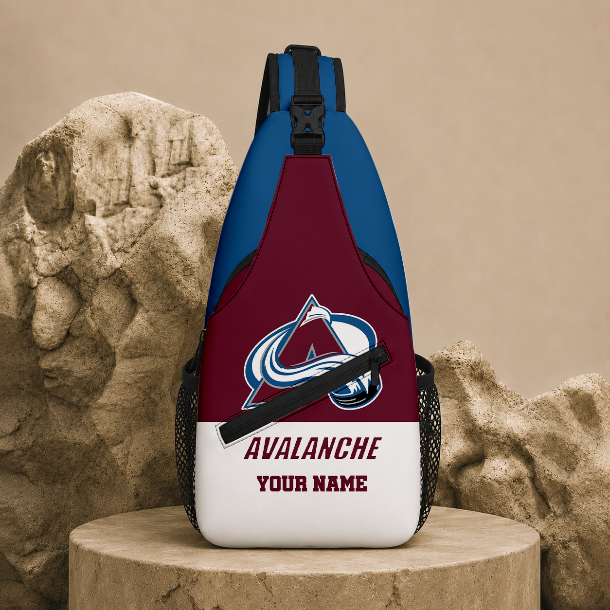 LIMITED EDITION - NEW CUSTOMIZED NHL05 CAL COLORADO AVALANCHE SLING BAG