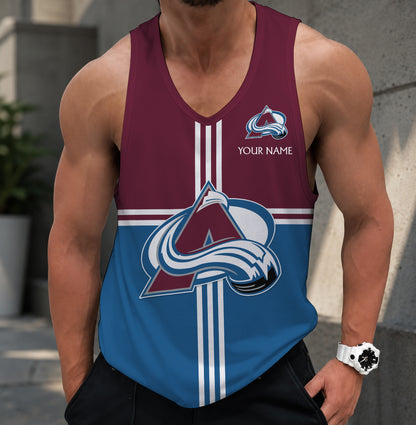 LIMITED EDITION - NEW CUSTOMIZED NHL05 CAL COLORADO AVALANCHE MEN'S TANK TOP