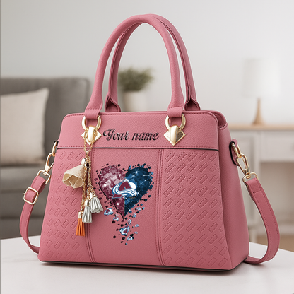 LIMITED EDITION - NEW CUSTOMIZED NHL05 CAL COLORADO AVALANCHE ZIP HANDBAG MULTICOLOR