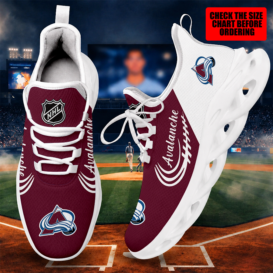 [SUPER SALE ] NEW CUSTOMIZED NHL05 CAL COLORADO AVALANCHE MAX SOUL SHOES