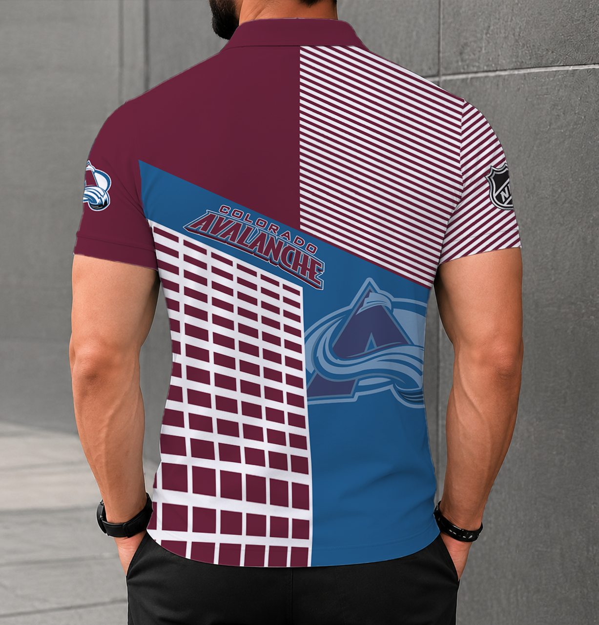 VIRAL EDITION - NEW CUSTOMIZED NHL05 CAL COLORADO AVALANCHE POLO SHIRT
