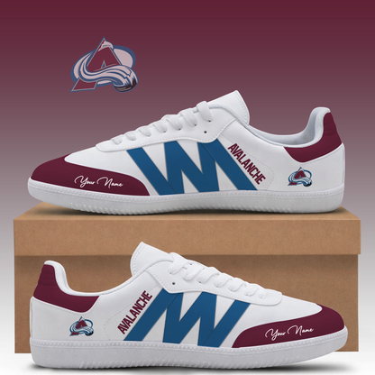 [SUPER SALE] NEW CUSTOMIZED NHL05 CAL COLORADO AVALANCHE CLASSIC SNEAKERS