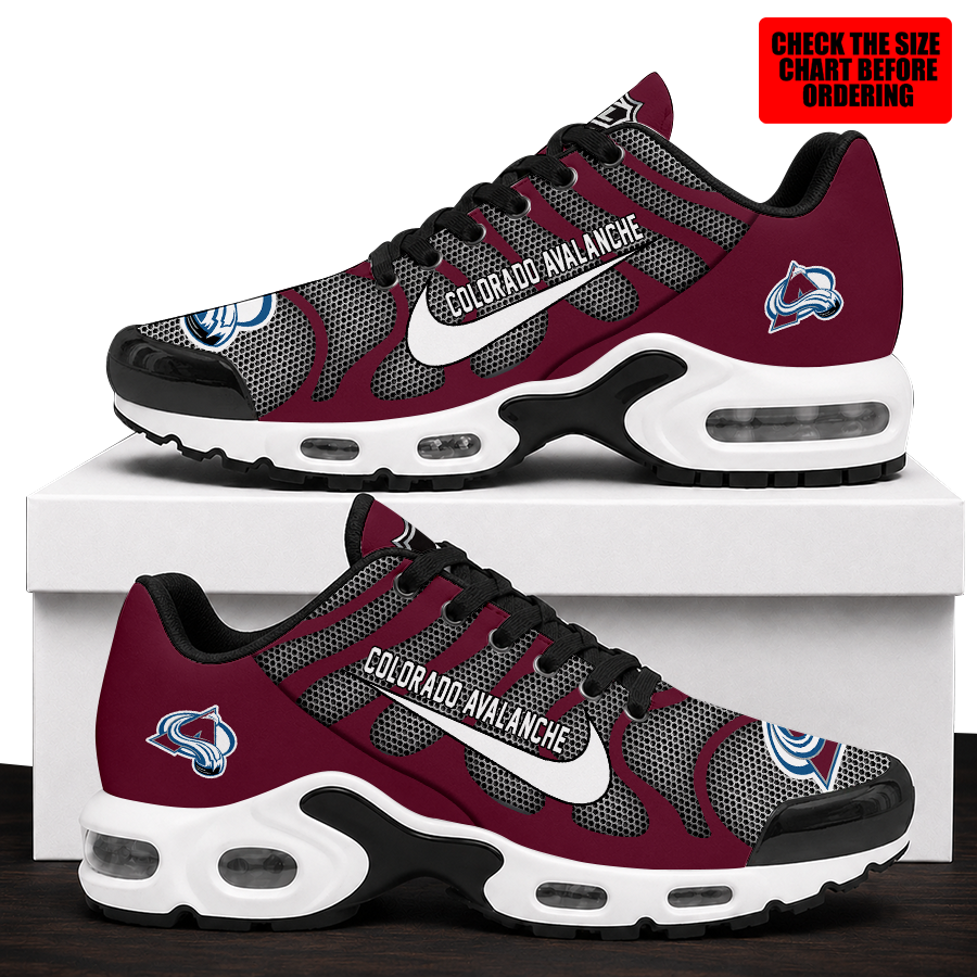 [SUPER SALE] NEW CUSTOMIZED NHL05 CAL COLORADO AVALANCHE AIR MAX PLUS SNEAKERS
