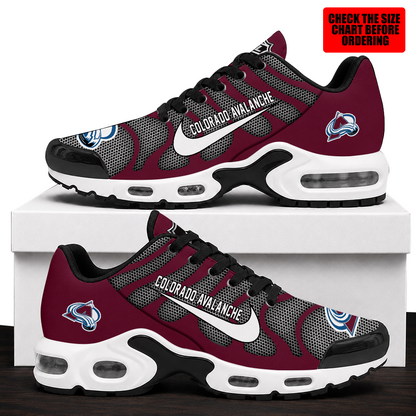 [SUPER SALE] NEW CUSTOMIZED NHL05 CAL COLORADO AVALANCHE AIR MAX PLUS SNEAKERS