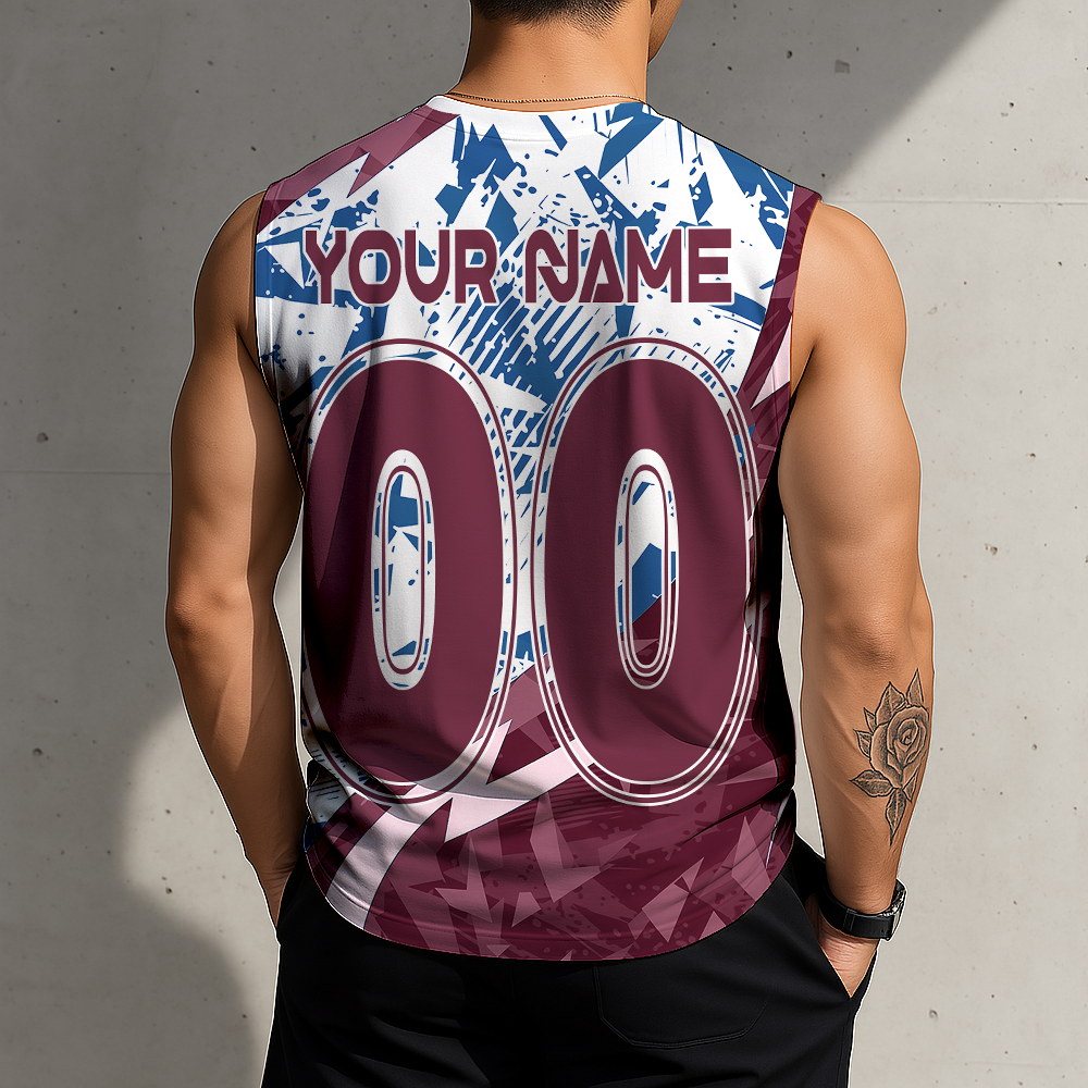 LIMITED EDITION - NEW CUSTOMIZED NHL05 CAL COLORADO AVALANCHE TANK TOP & GYM SHIRT