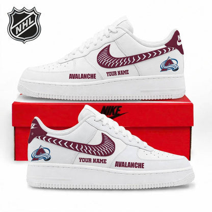 LIMITED EDITION - NEW CUSTOMIZED NHL05 CAL COLORADO AVALANCHE AF1 SNEAKERS