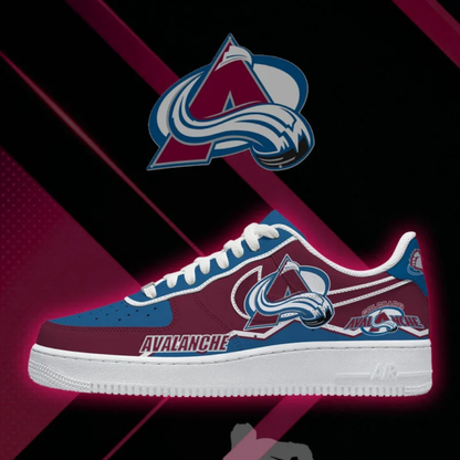 LIMITED EDITION - NEW CUSTOMIZED NHL05 CAL COLORADO AVALANCHE AF1 SHOES