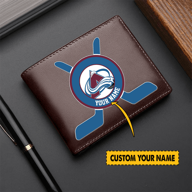 LIMITED EDITION - NEW CUSTOMIZED NHL05 CAL COLORADO AVALANCHE LEATHER WALLET
