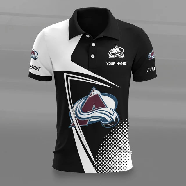 [SUPER SALE] NEW CUSTOMIZED NHL05 CAL COLORADO AVALANCHE POLO SHIRT