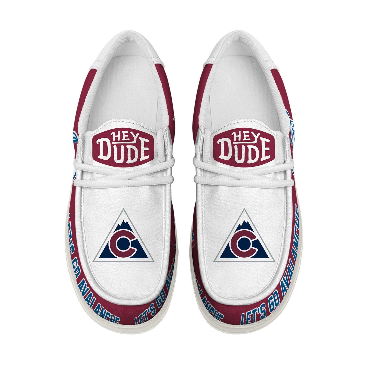 LIMITED EDITION - NEW CUSTOMIZED NHL05 CAL COLORADO AVALANCHE LOAFER SHOES