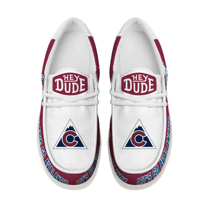 LIMITED EDITION - NEW CUSTOMIZED NHL05 CAL COLORADO AVALANCHE LOAFER SHOES