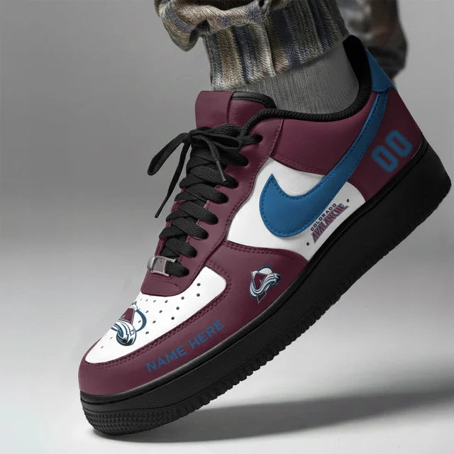 [SUPER SALE] NEW CUSTOMIZED NHL05 CAL COLORADO AVALANCHE AF1 SHOES