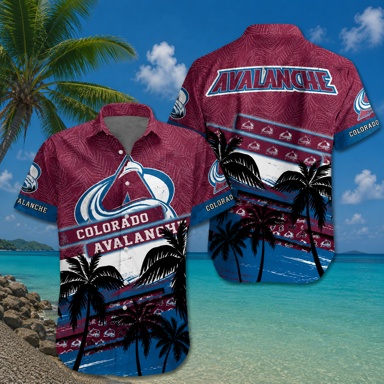 LIMITED EDITION - NEW CUSTOMIZED NHL05 CAL COLORADO AVALANCHE UNISEX HAWAIIAN SHIRT