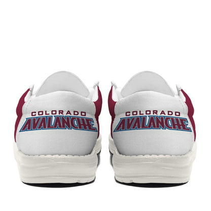 LIMITED EDITION - NEW CUSTOMIZED NHL05 CAL COLORADO AVALANCHE LOAFER SHOES