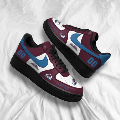 [SUPER SALE] NEW CUSTOMIZED NHL05 CAL COLORADO AVALANCHE AF1 SHOES
