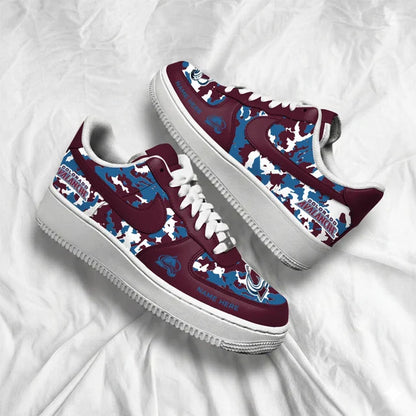 [SUPER SALE] NEW CUSTOMIZED NHL05 CAL COLORADO AVALANCHE AF1 SHOES