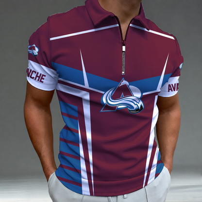LIMITED EDITION - NEW CUSTOMIZED NHL05 CAL COLORADO AVALANCHE POLO SHIRT