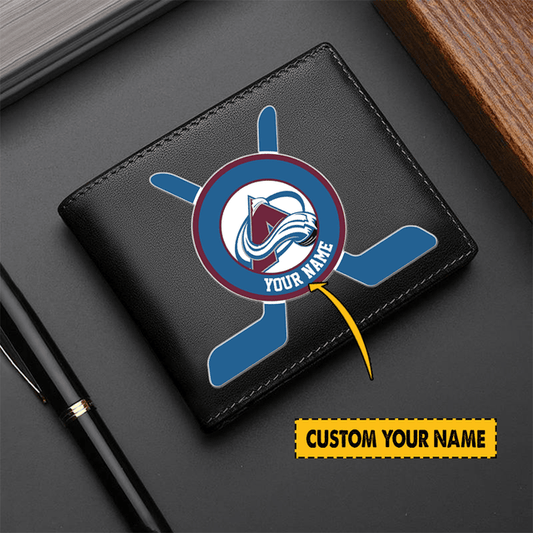 LIMITED EDITION - NEW CUSTOMIZED NHL05 CAL COLORADO AVALANCHE LEATHER WALLET