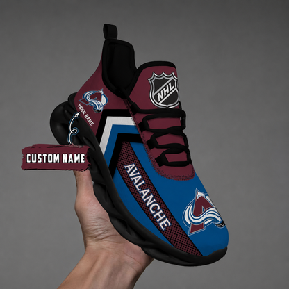 [SUPER SALE ] NEW CUSTOMIZED NHL05 CAL COLORADO AVALANCHE MAX SOUL SHOES