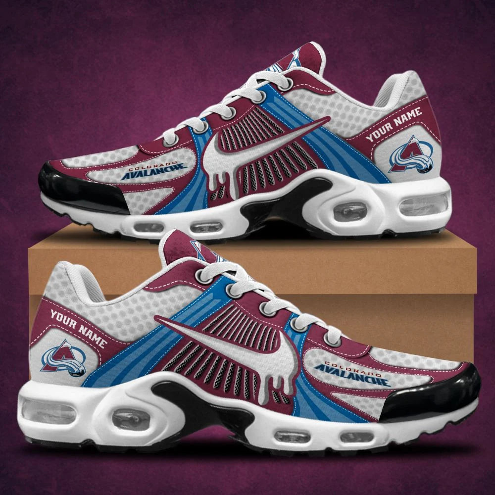 LIMITED EDITION - NEW CUSTOMIZED NHL05 CAL COLORADO AVALANCHE AIR MAX PLUS SNEAKERS