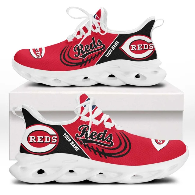 LIMITED EDITION - NEW CUSTOMIZED MLB05 CRS CINCINNATI REDS PREMIUM CLUNKY SNEAKERS
