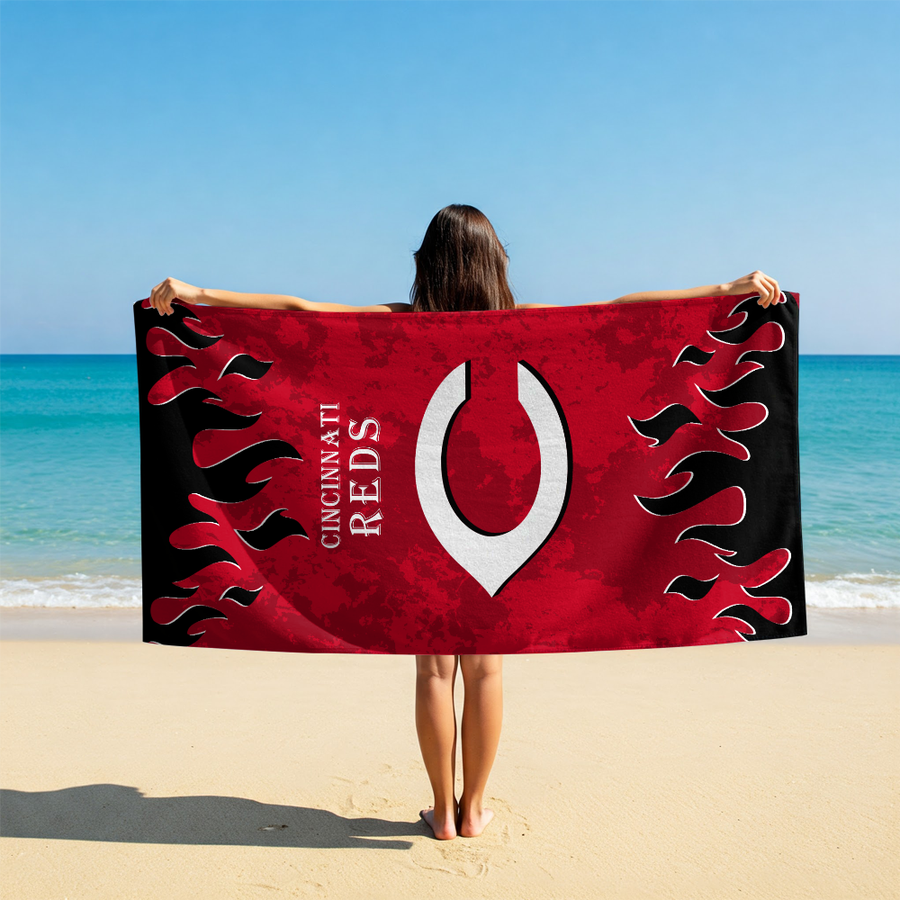 LIMITED EDITION - NEW CUSTOMIZED MLB05 CRS CINCINNATI REDS BEACH TOWEL FOR FAN