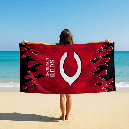 LIMITED EDITION - NEW CUSTOMIZED MLB05 CRS CINCINNATI REDS BEACH TOWEL FOR FAN
