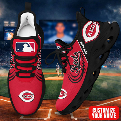 LIMITED EDITION - NEW CUSTOMIZED MLB05 CRS CINCINNATI REDS PREMIUM CLUNKY SNEAKERS