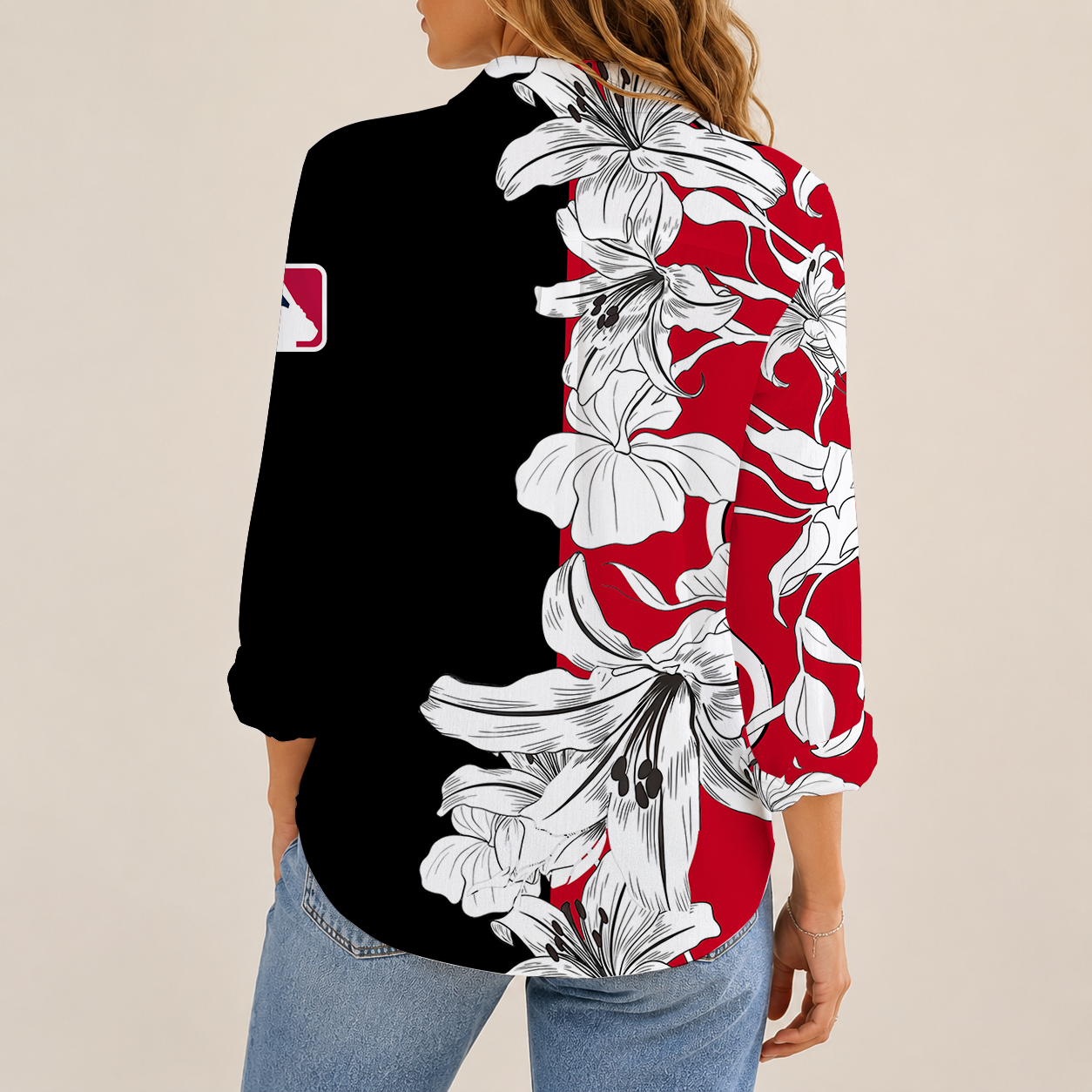 [FLASH SALE] NEW CUSTOMIZED MLB05 CRS CINCINNATI REDS WOMEN CASUAL SHIRT