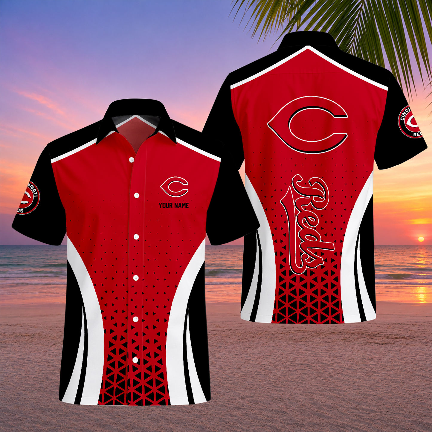 LIMITED EDITION - NEW CUSTOMIZED MLB05 CRS CINCINNATI REDS UNISEX HAWAIIAN SHIRT
