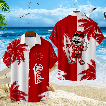LIMITED EDITION - NEW CUSTOMIZED MLB05 CRS CINCINNATI REDS UNISEX HAWAIIAN SHIRT