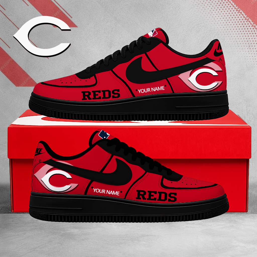 SPECIAL EDITION - NEW CUSTOMIZED MLB05 CRS CINCINNATI REDS AF1 SHOES