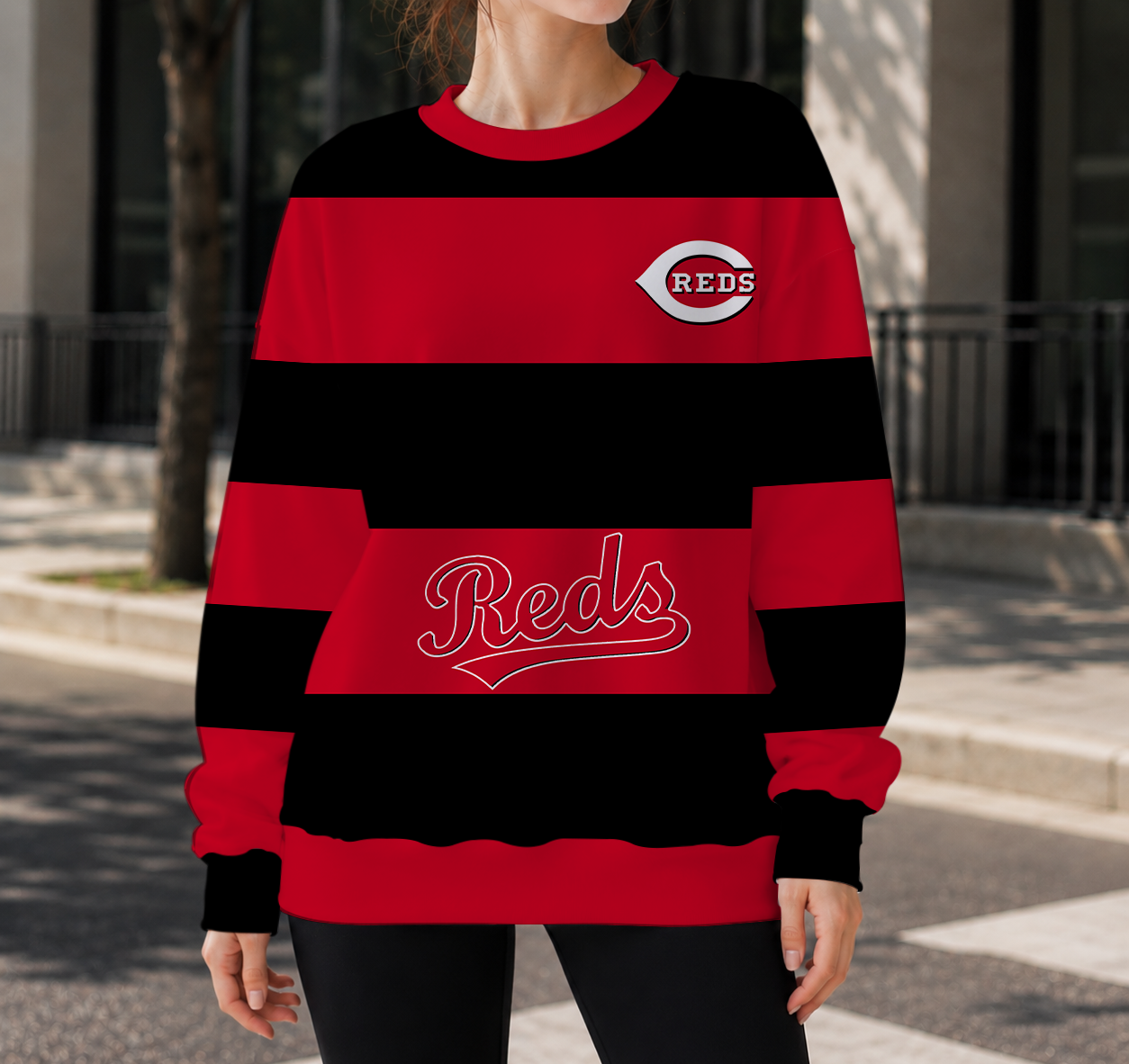 LIMITED EDITION - NEW CUSTOMIZED MLB05 CRS CINCINNATI REDS UNISEX SWEATSHIRT