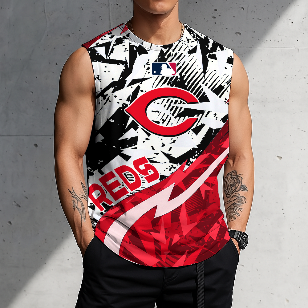 LIMITED EDITION - NEW CUSTOMIZED MLB05 CRS CINCINNATI REDS TANKTOP & GYM SHIRT