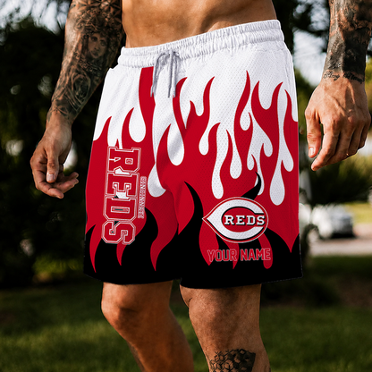 [FLASH SALE] NEW CUSTOMIZED MLB05 CRS CINCINNATI KHAKIS SHORT PANTS
