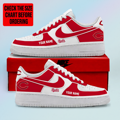 LIMITED EDITION - NEW CUSTOMIZED MLB05 CRS CINCINNATI REDS AF1 SHOES