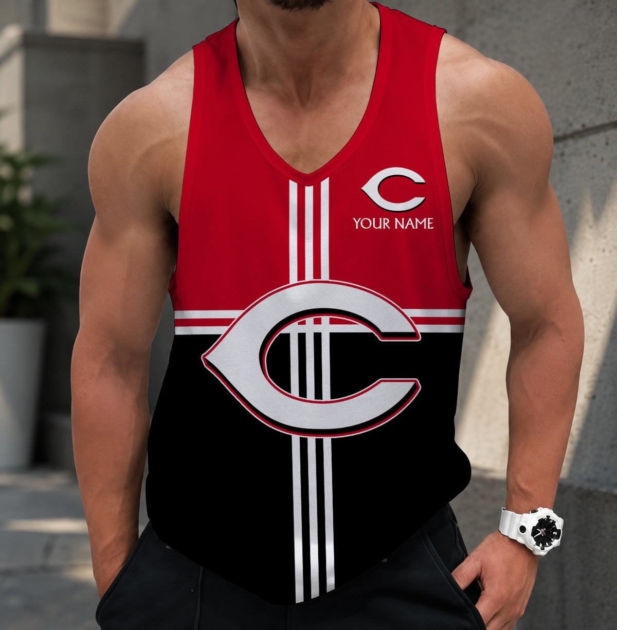 LIMITED EDITION - NEW CUSTOMIZED MLB05 CINCINNATI REDS UNISEX TANK TOP